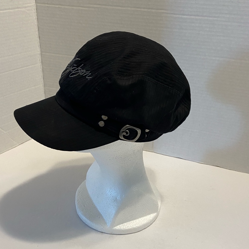 Harley Davidson Women’s Embroidered Logo Cabbie Cadet Cap/Hat Black Small - Picture 4 of 12